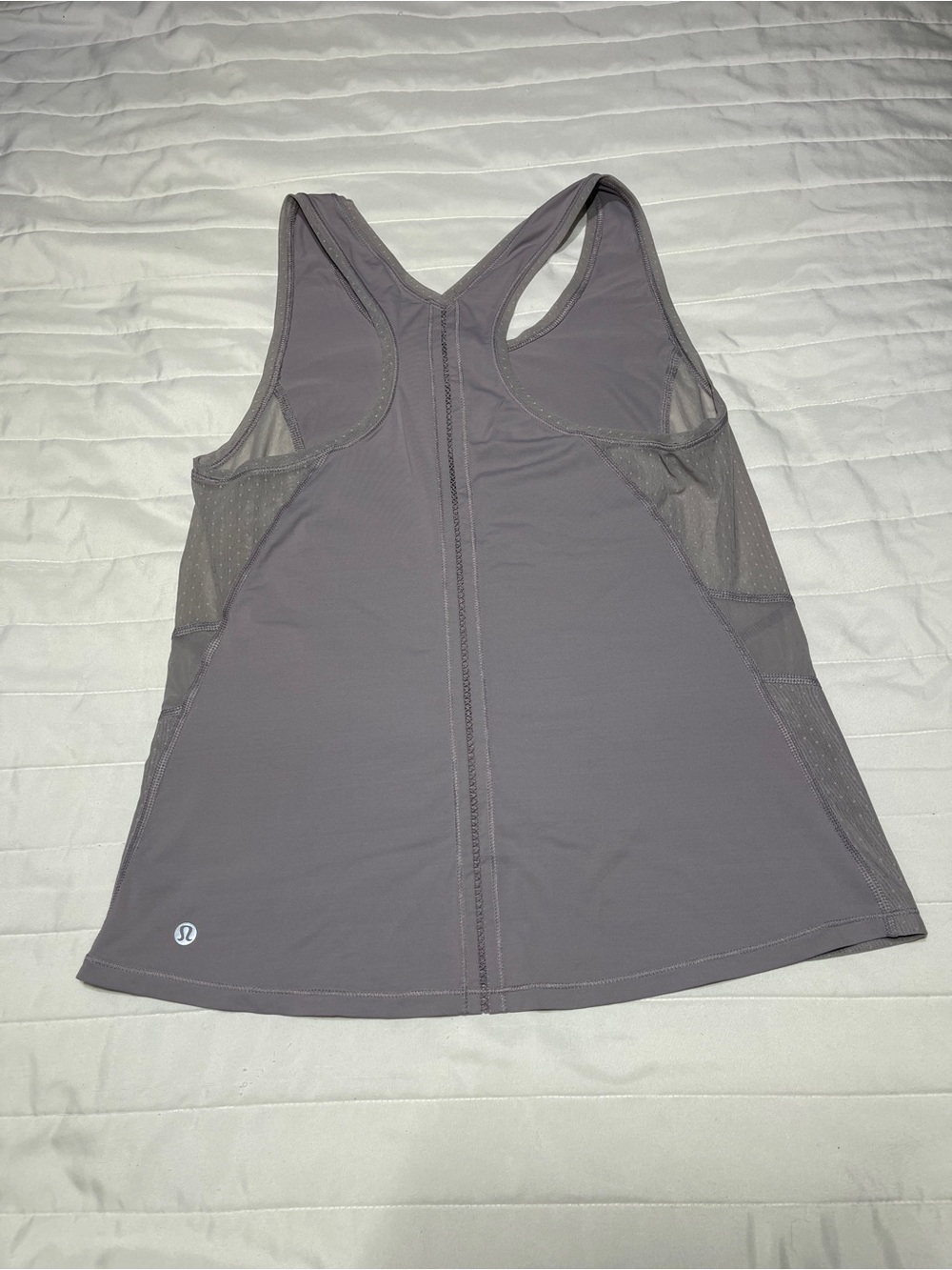 lululemon athletica Mauve Gray Mesh-Panel Racerback Tank